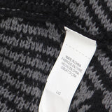 Lucky Brand Womens Woven Knit Colorblock Sweater Cardigan Black / Gray L
