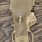 A New Day Womens Esme Floral Crochet Kitten Heels 92979007 Tan Brown 7.5M