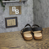 Easy Spirit Lana Double Strap Slingback Sandal SELANA2 Black / Brown 6.5M