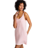 State of Day Womens Fluid Knit Solid Tank Nightgown Blush Heather Pink S