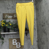 Tommy Hilfiger Solid Mid-Rise Slim-Fit Ankle Pants H55PA803 Deep Maize Yellow 2