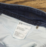 INC International Concepts Boyfriend Rolled 2-Button Denim Jeans Blue Wash 14W