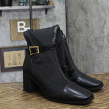 Journee Collection Womens Buckle Knee High Gaibree Boots Black 8.5M