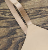 Auden Womens Luxe Stretch Wirefree Plunge Bra 94266692 Pearl Tan Brown 36B