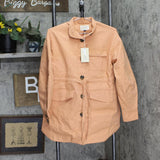 Universal Thread Women's Utility Button Up Coat Jacket 84021220 Coral Orange XS