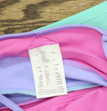 Salt + Cove Juniors Colorblocked Midkini Swim Top 807147 Pink Multi S