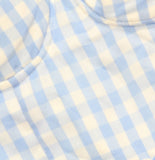 Aqua Womens Gingham Bustier Midi Dress IDO14186 Blue / White XS