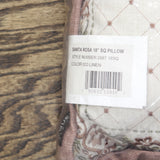 J. Queen New York Santa Rosa Square Decorative Throw Pillow Linen Brown 18"