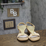 Style & Co Step N Flex Vacanzaa Wedge Sandals 10020541800 Cream Raffia Brown 8M