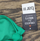 Bar III Womens Summer Solids Side-Knot Hipster Bikini Bottoms Green Rush S