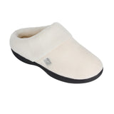 Isotoner Womens Classic Clog Slippers Fuzzy Cozy Ewe White / Gray S (6.5-7)