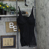 Swim Solutions Plus Size Lace Swimdress Flyaway One Piece Swimsuit Black 18W
