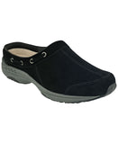 Easy Spirit Travelport Womens Slip On Suede Athletic Clogs Black 5M