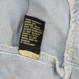 DG2 Womens Ruffled-Hem Classic Stretch Denim Jacket 688254 Chambray Blue L
