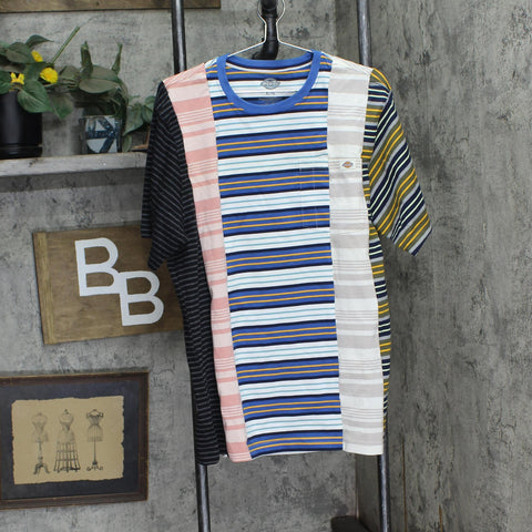 Dickies Womens Remanufactured Baggy Pocket Utility T-Shirt Blue Multi 3 XL