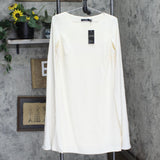 Lauren Ralph Lauren Cape Georgette Cocktail Dress Mascarpone Cream Off White 10