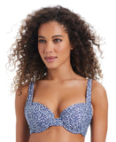 Bar III Womens on the Prowl Underwire Bikini Top MBOT25310 Navy Blue Multi XS
