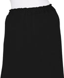 Coin 1804 Textured Rib Elastic Waist Maxi Skirt 2497X-AXI Black 3X