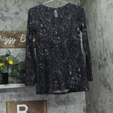 A Pea in the Pod Womens Maternity Paisley Jacquard Top 7056901 Black S