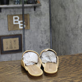 Journee Collection Akza Slip-On Square Toe Mule Flats Beige Brown 7.5M