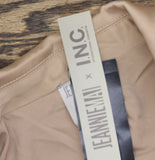 Jeannie Mai X INC International Concepts Utility Blazer Jacket Natural Brown M