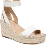 Alfani Womens Cohjo Faux Leather Wedge Sandals 10014839400 White Smooth 10M