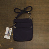 Travelon Anti-Theft Classic Slim Double Zip Crossbody Bag Purple One Size