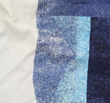 Calvin Klein Jeans Spaghetti Strap Printed Halter Top Deep Denim Blue / White M