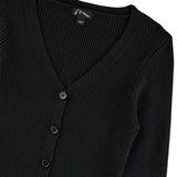 Art Class Girls Ribbed Cardigan Sweater 91367686 Black M