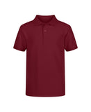 Nautica Big Boys Uniform Stretch Double Pique Polo Shirt Burgundy Red M