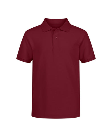 Nautica Big Boys Uniform Stretch Double Pique Polo Shirt Burgundy Red M