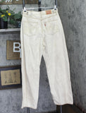 Levi's Fly High Rise Full Length Womens Jeans Cloudy Travertine Off White 30X31