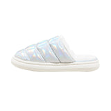 Stars Above Merritt Platform Shine Scuff Slide Slippers Silver Gray S (5-6)