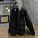 Sugar Women's Willetta Casual Heeled Boots Shoes SGR-WILLETTA Black 6M