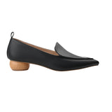 Journee Collection Womens Maggs Faux Wood Block Heel Loafers MAGGS Black 7.5M