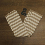 Charter Club 100% Cashmere Striped Rectangle Scarf Brown Sugar Heather Combo