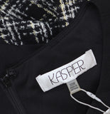 Kasper Sheath Dress with Tweed Skirt 10916487 Black Multi 20W