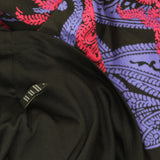 Tahari ASL Womens Printed Faux-Wrap Dress DEM643-T4 Black Cobalt 6