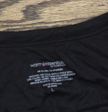Cuddl Duds Womens Smooth Stretch Thermal Scoop Neck Knit Long Sleeve Top Black L