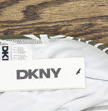 DKNY Womens Halter V-Neck Shirred Tankini Top Swim Jungle Palm Green Multi L