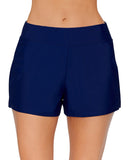 Island Escape Womens Pull-on Swim Shorts H760068 Navy Blue 16