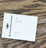 Beach Chic Embellished Beaded Long Chain Drop Earrings Silver Gray / Multi 6.5"