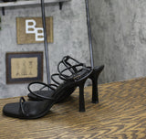 Wild Pair Womens Louudd Sandals Heels 10020354700 Black Smooth 10M