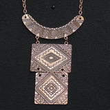 Lane Bryant Womens Fashion Kuba Cloth Style Pendant Necklace Rose Gold 25" + 3"