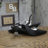 A New Day Simone Rhinestone Ball Slingback Heels 94660897 Black 8.5M