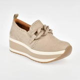Mad Love Maryanne Platform Loafers with Memory Foam Insole Taupe Brown 8.5M