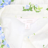 LC Lauren Conrad Womens Patterned Button Up Belted Dress White Multi S