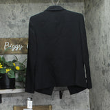 Tahari ASL Womens Single-Button Peak-Lapel Blazer Suit Jacket 2AM610-TJ Black 6