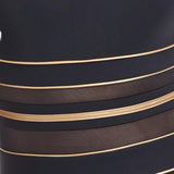 Gottex Womens Standard Onyx Bandeau One Piece Swimsuit OO070R Black Gold 8