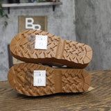Bearpaw Leather Platform Buckle Strappy Open Toe Sandals Iced Coffee Brown 7M